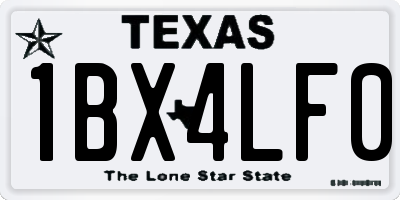 TX license plate 1BX4LF0