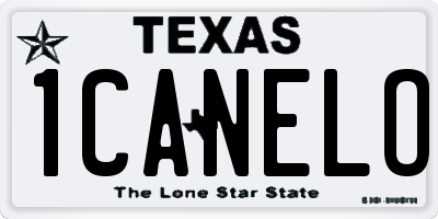 TX license plate 1CANELO