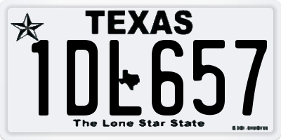 TX license plate 1DL657