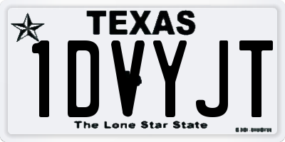 TX license plate 1DVYJT