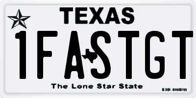 TX license plate 1FASTGT