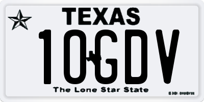 TX license plate 1OGDV