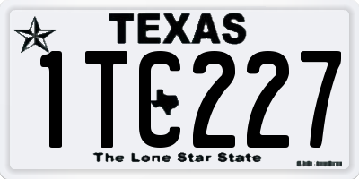 TX license plate 1TC227