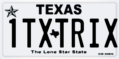 TX license plate 1TXTRIX