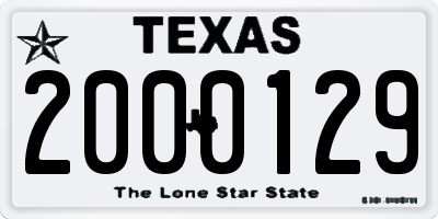 TX license plate 2000129