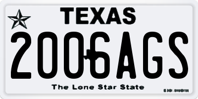 TX license plate 2006AGS