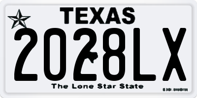 TX license plate 2028LX