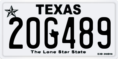 TX license plate 20G489