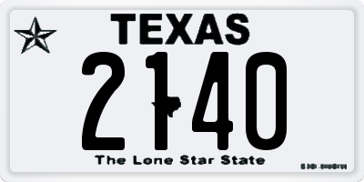 TX license plate 2140