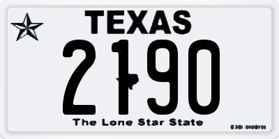 TX license plate 2190