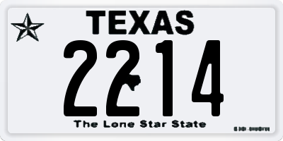 TX license plate 2214