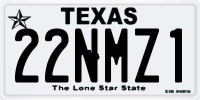 TX license plate 22NMZ1