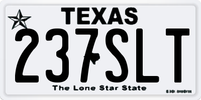 TX license plate 237SLT