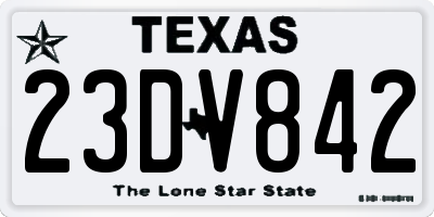 TX license plate 23DV842