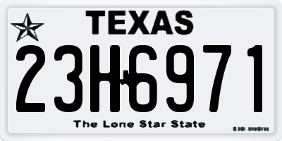 TX license plate 23H6971