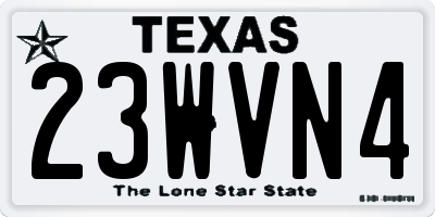 TX license plate 23WVN4