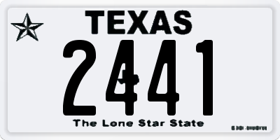 TX license plate 2441