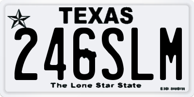 TX license plate 246SLM