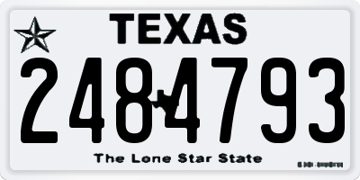 TX license plate 2484793