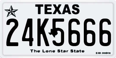 TX license plate 24K5666