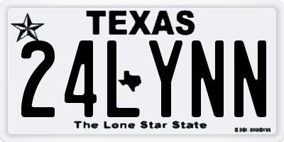 TX license plate 24LYNN