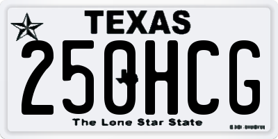 TX license plate 250HCG