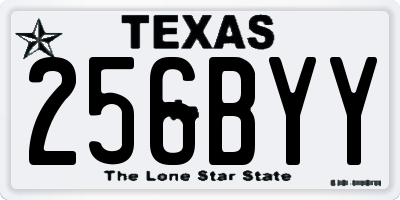 TX license plate 256BYY