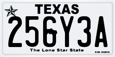 TX license plate 256Y3A