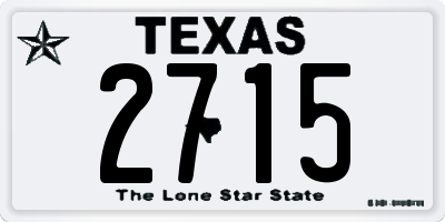 TX license plate 2715