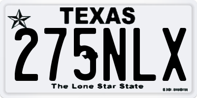 TX license plate 275NLX