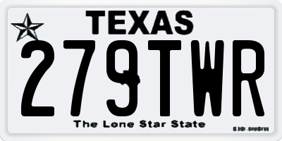 TX license plate 279TWR