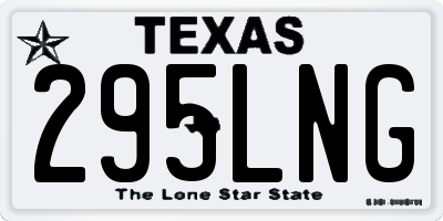 TX license plate 295LNG