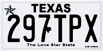 TX license plate 297TPX