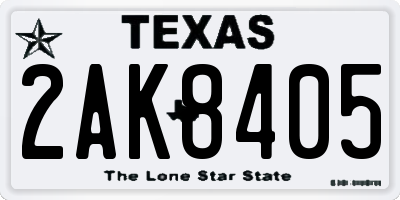 TX license plate 2AK8405