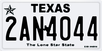 TX license plate 2AN4044