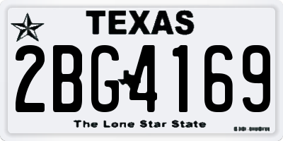 TX license plate 2BG4169