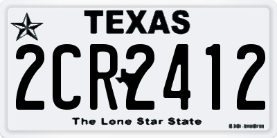 TX license plate 2CR2412