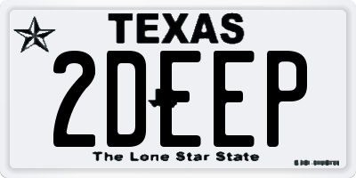 TX license plate 2DEEP