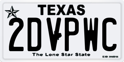 TX license plate 2DVPWC