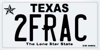 TX license plate 2FRAC