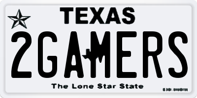 TX license plate 2GAMERS