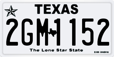 TX license plate 2GM1152