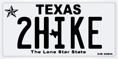 TX license plate 2HIKE