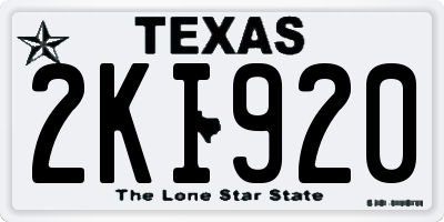 TX license plate 2KI920