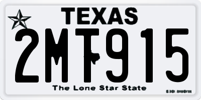 TX license plate 2MT915