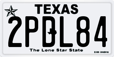 TX license plate 2PDL84