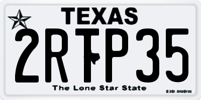 TX license plate 2RTP35