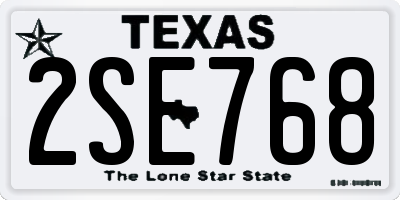 TX license plate 2SE768