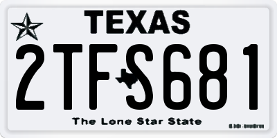 TX license plate 2TFS681