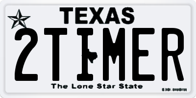 TX license plate 2TIMER